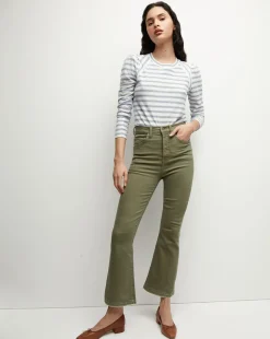 Veronica Beard Tops>Mason Baseball Tee in Hydrangea Multi