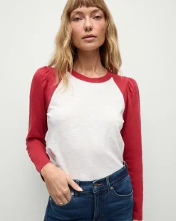 Veronica Beard Tops>Mason Baseball Tee in