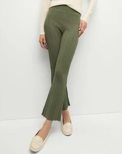 Veronica Beard Pants|Matching Sets>Massaro Knit Pant in Stone Army