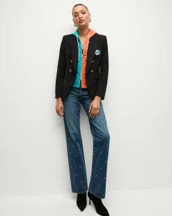 Veronica Beard Jackets & Outerwear|The Gift Guide>Miami Dolphins Dickey Jacket in Black/Silver