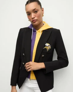 Veronica Beard Jackets & Outerwear>Minnesota Vikings Dickey Jacket in Black/Gold