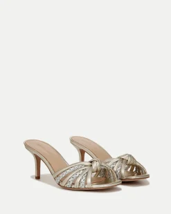 Veronica Beard Sandals>Misa Knot-Front Heel Sandals