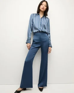 Veronica Beard Tops|The Veronicas' Favorites>Monique Top in Blue Stone/Off-White