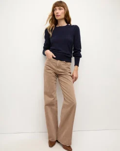 Veronica Beard Sweaters|Tops>Nelia Cashmere Pullover | Button Accent in