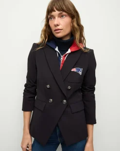 Veronica Beard Jackets & Outerwear|The Gift Guide>New England Patriots Dickey Jacket in Navy/Silver