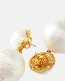 Veronica Beard Accessories|The Gift Guide>Pearl 2 Drop Earring | Post Backing in