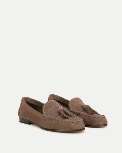 Veronica Beard Flats & Loafers>Penny Suede Tassel Loafer in