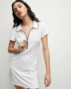 Veronica Beard Dresses>Performance Mesh Polo Dress in