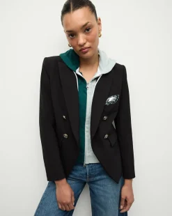 Veronica Beard Jackets & Outerwear>Philadelphia Eagles Dickey Jacket in Black/Silver