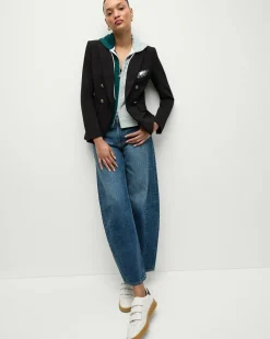 Veronica Beard Jackets & Outerwear>Philadelphia Eagles Dickey Jacket in Black/Silver