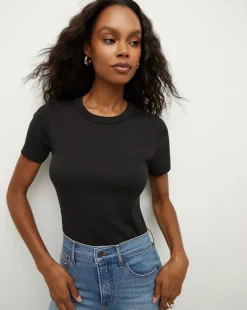 Veronica Beard Tops|Extended Sizes>Pruitt Ribbed Tee