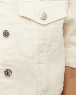 Veronica Beard Jackets & Outerwear>Raina Short-Sleeved Denim Jacket in