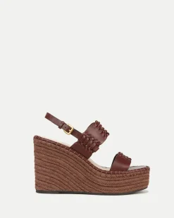 Veronica Beard Sandals>Riya Raffia Wedge Sandal in