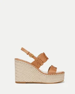 Veronica Beard Sandals>Riya Raffia Wedge Sandal in