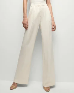 Veronica Beard Pants|Party Dressing>Robinne Wide-Leg Pants in Cream