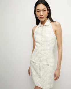 Veronica Beard Dresses>Roxanne Tweed Dress in Ivory Multi