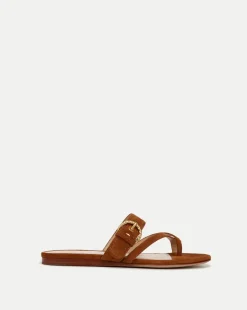 Veronica Beard Sandals>Salva Suede Crisscross Sandal in