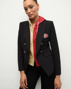 Veronica Beard Jackets & Outerwear|The Gift Guide>San Francisco 49ers Dickey Jacket in Black/Gold