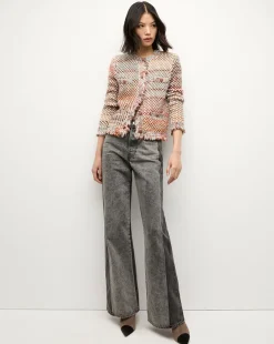 Veronica Beard Jackets & Outerwear|Sweaters>Sariyah Knit Jacket in Red Multi