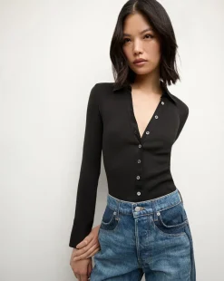 Veronica Beard Tops>Scottie Button-Down Shirt in