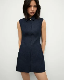 Veronica Beard Dresses>Serina Denim Dress in Dark Oxford