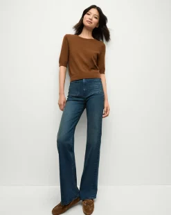 Veronica Beard Tops|Sweaters>Shana Cashmere Sweater in Brown