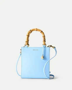 Veronica Beard Crossbody Bags|The Gift Guide>Small Bamboo-Handle Shopper Bag in Light Blue