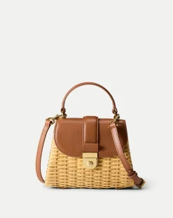 Veronica Beard Crossbody Bags|The Gift Guide>Small Wicker Avenue Bag in Tan | Woven Bag