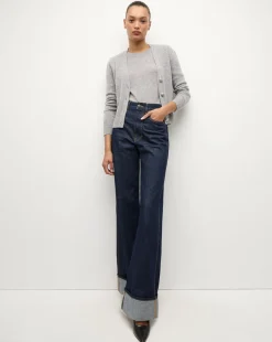 Veronica Beard Sweaters|Tops>Solene Cashmere Cardigan in Heather Grey