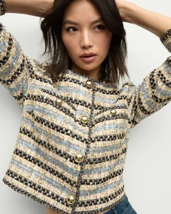 Veronica Beard Jackets & Outerwear|Matching Sets>Sumira Metallic Tweed Jacket in