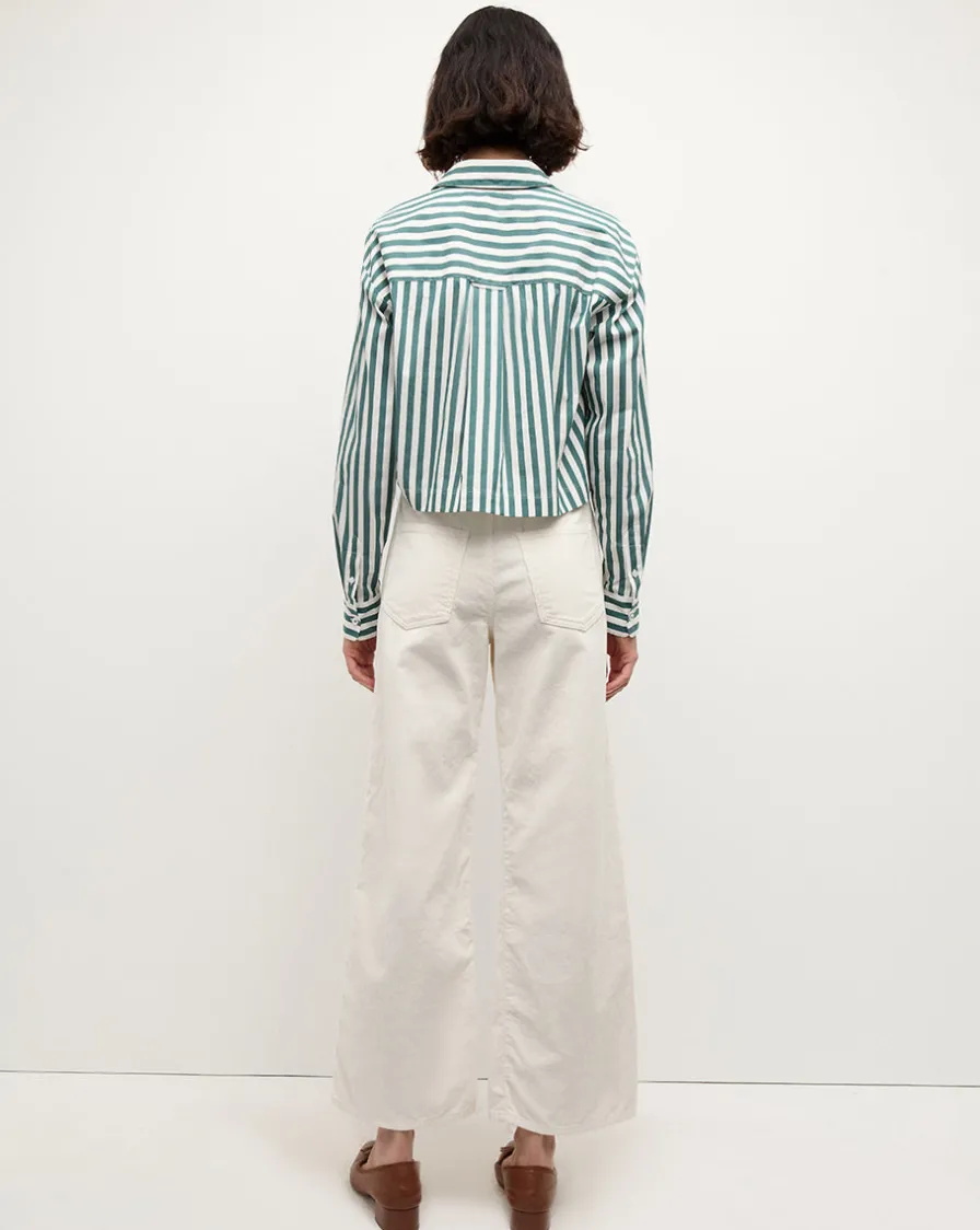 Veronica Beard Jeans|Pants>Taylor Cropped Corduroy Wide-Leg Pant in White