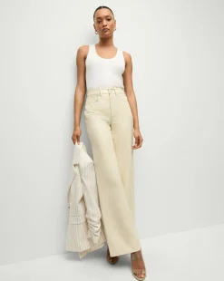 Veronica Beard Jeans>Taylor Vegan Leather Wide-Leg Jeans in