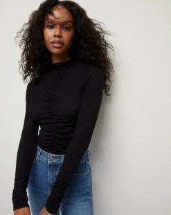 Veronica Beard Tops|Vb Classics>Theresa Ruched Turtleneck