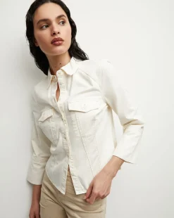 Veronica Beard Tops>Tivi Denim Shirt in