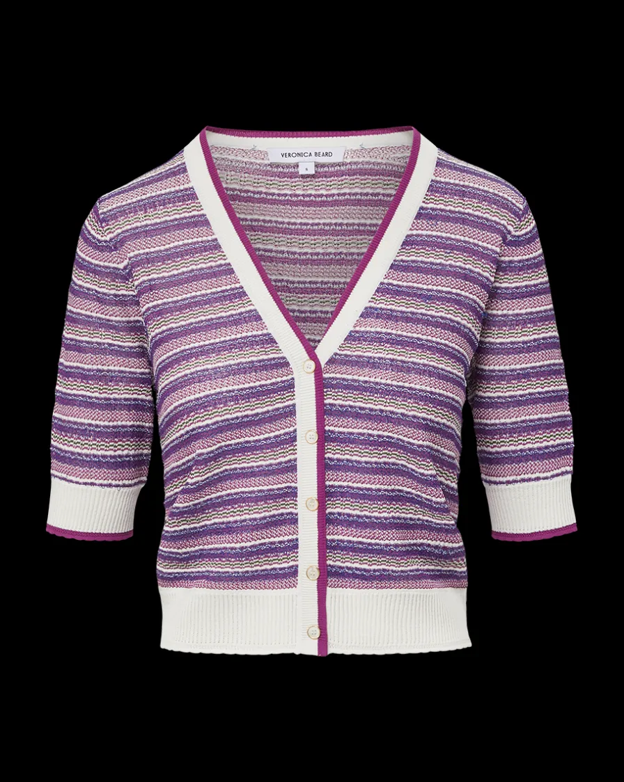 Veronica Beard Sweaters|Tops>Varia Striped Knit Cardigan
