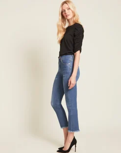 Veronica Beard Tops|Vb Classics>Waldorf Ruched-Sleeve Tee