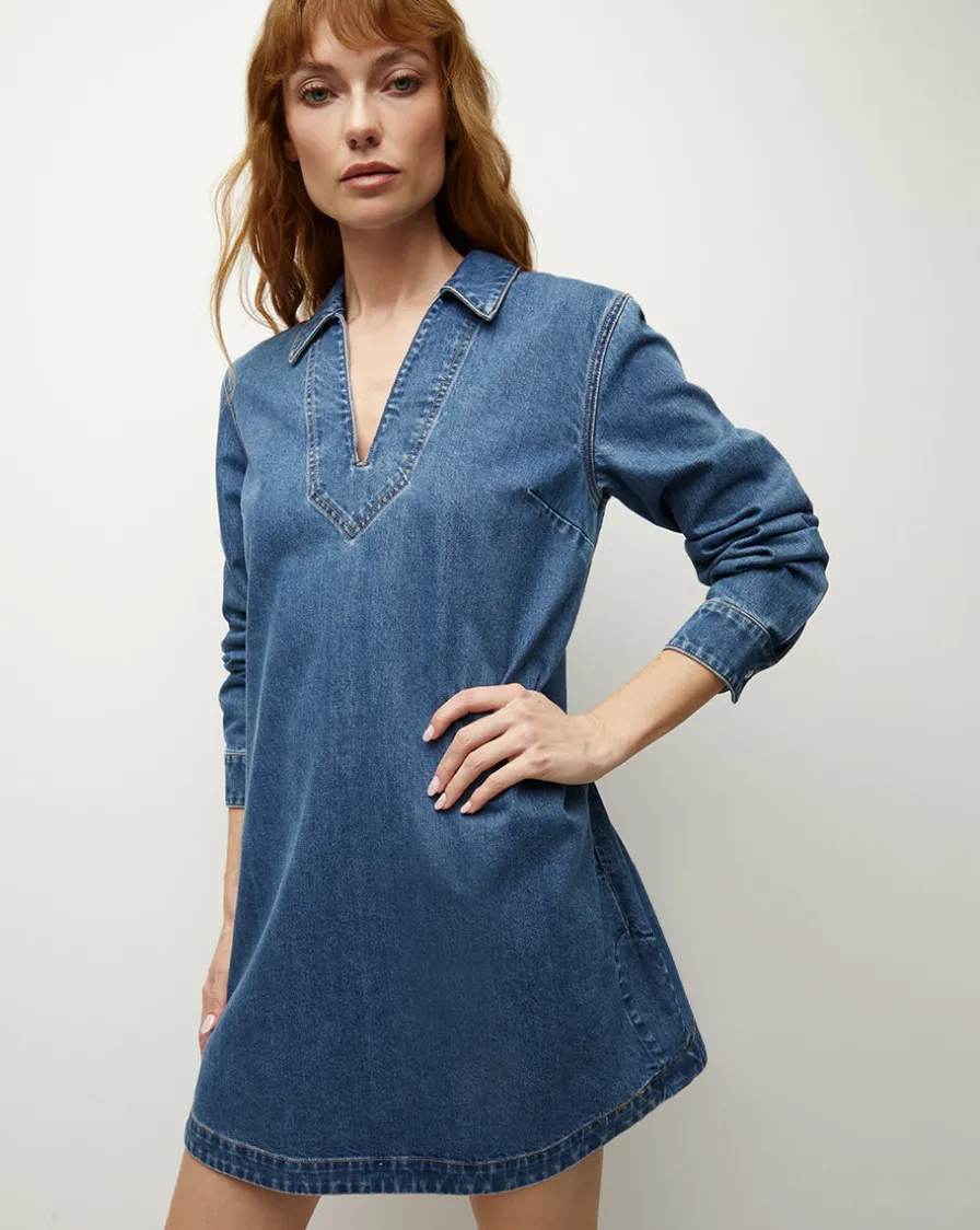 Veronica Beard Dresses>Wasta Denim Dress in